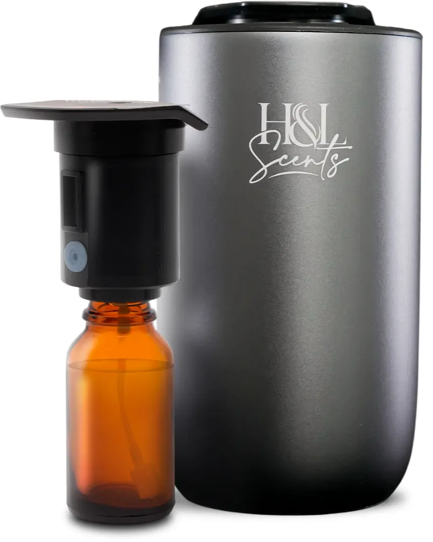 H&L Scents Pure-Ride Car Diffuser - Sleek Modern Design USB-Powered with Adjustable Intensity & Motion Sensor for Cars SUVs