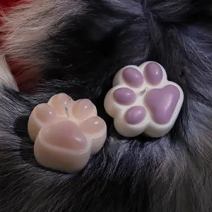 Tender Cat Paw Low Temperature Candle Safe Soy Wax Kawaii Room Decor Aesthetic Couple Gift Scented Candle For Relaxation And Romance