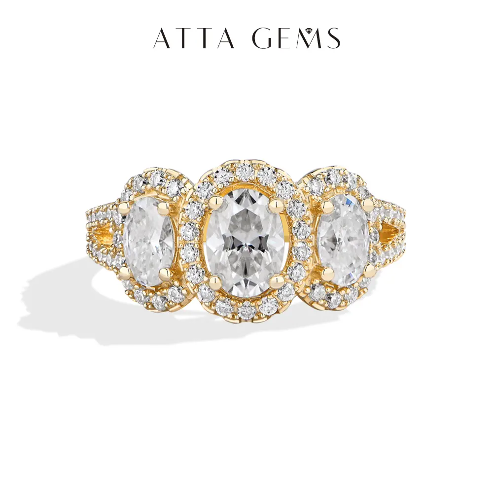 ATTAGEMS 1CT Oval Cut Lab-Grown Moissanite Ring for Women Men Unisex 18K Gold Plated Classic Luxurious Sparkling Jewelry Perfect For Engagements Weddings Parties R341, Elegant Engagement Ring, Certified Stone summerwins,