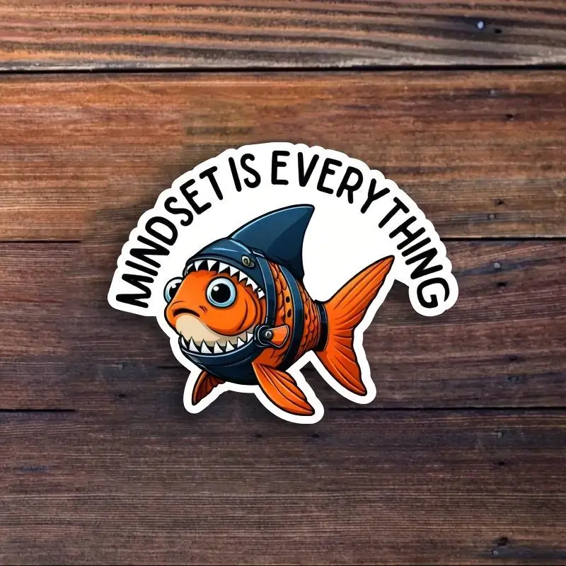 Motivational Fish Pattern Car Sticker, Vinyl Self Adhesive Decal, Decorative Sticker for Car, Truck, Laptop, Window, Room Decor, Automotive Decoration, Decal For Cars, Car Decals, Automobile Decals, Bumper Sticker, Truck Stickers, Decals For Vehicles