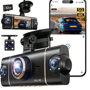 🚨 360° No Blind Spots! 4CH Dash Cam + 24H Parking Monitor🛡️Wifi Dashcam, Non-rechargeable, must be used while plugged in.