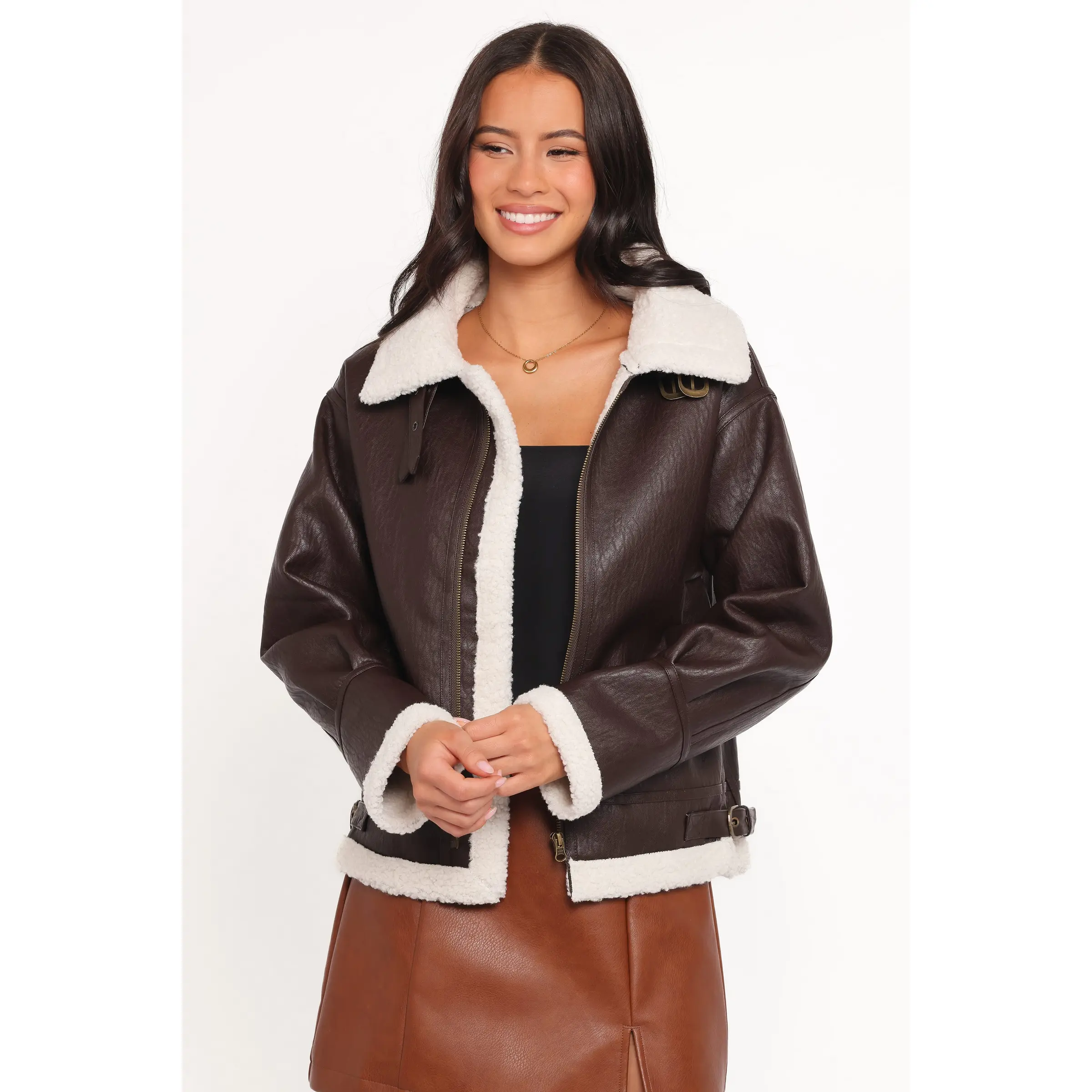 Baxter Shearling Lined Jacket - Brown