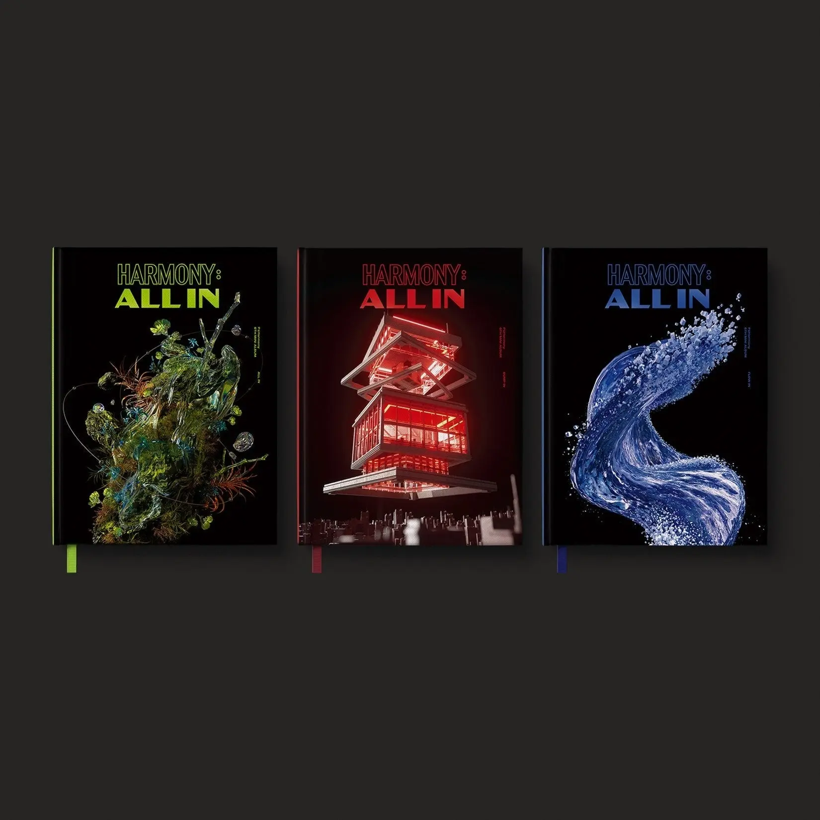 P1Harmony – HARMONY : ALL IN [6th Mini Album | ALL IN / BUMP IN / FLOW IN Ver.] K-Pop CD + 96p Photobook + Standing Photocard + Logo Tag + Photo Stamp + Photocard Set