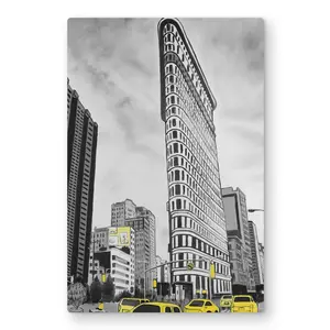Begin Home Decor C1MP2436OR0AUS 24 x 36 in. Outline of Flatiron Building Wall Art - NYC Metal Print