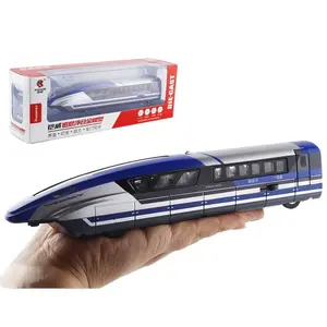 Alloy Maglev Subway Train Model with Lights Sound Pull Back Action and Real Voice Announcement