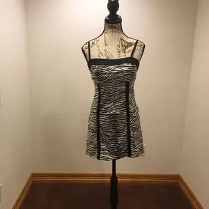 Zebra Print Strapless dress