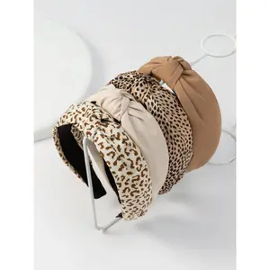 Leopard Pattern Knotted Headband, Casual Versatile Hair Accessories for Women, Minimalist Headwear Suitable for Thick Hair, Unique Gifts for Women Friend, Headbands Women