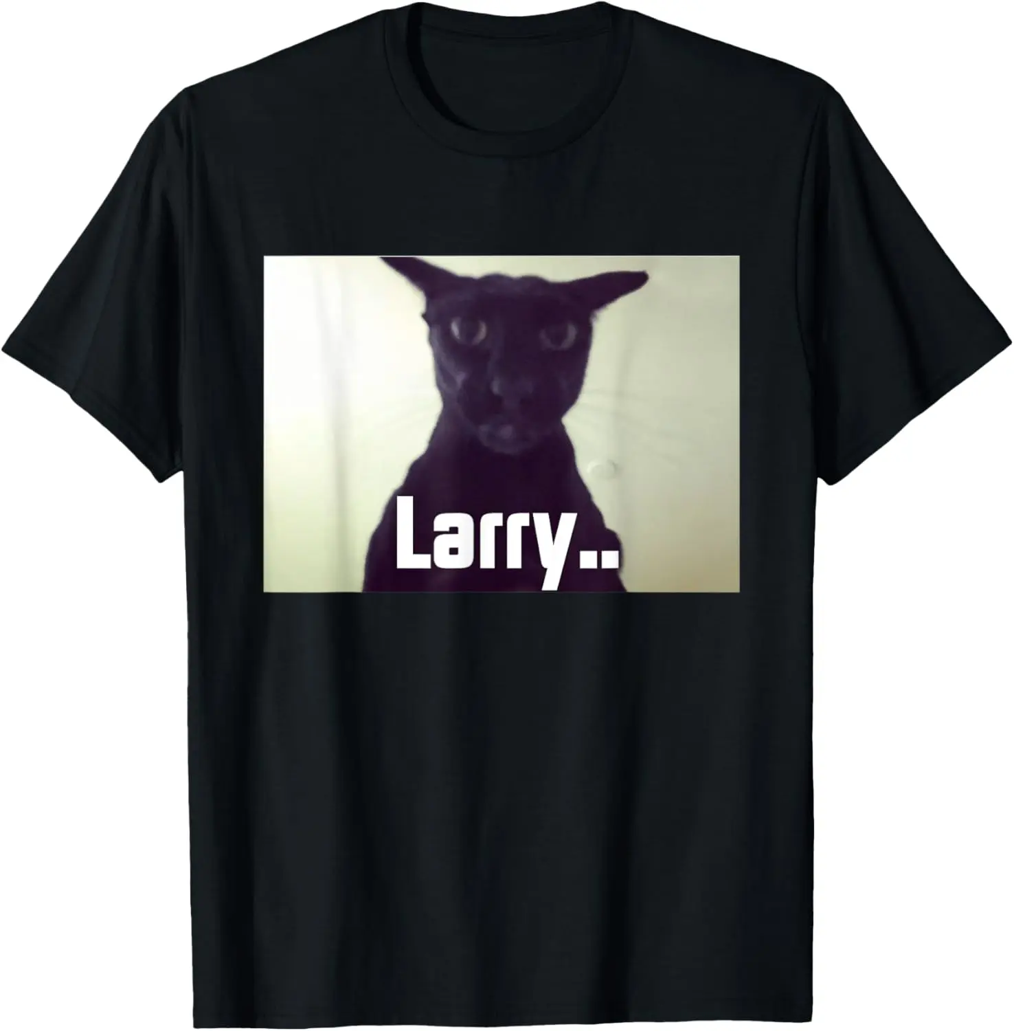 Men's Unisex Evil Larry Cat Meme Graphic Tshirt - Pure Cotton, Short-Sleeve, Round Neck, Casual Streetwear, Sports Fitness Top, Soft Gift for Adults