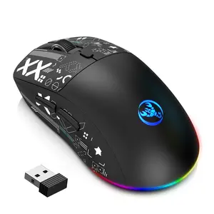 Wireless Gaming Mouse, Silent Buttons Ergonomic Design, Rechargeable Lithium Batteries, Optical Movement Detection Technology, Computer Peripherals, Gaming Accessories