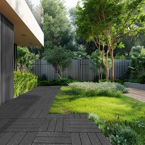44-Piece 12x12 in Interlocking Deck Tile Set, All-Weather Waterproof Slip-Resistant Outdoor Flooring for Patio, Backyard