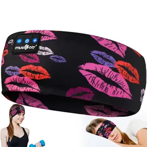 MUSICOZY wireless headphone headband, Bluetooth 5.4 sleep headphones, invisible headphones, multi-functional use - eye mask, headband, headphones in one, fashionable hair accessories, unisex, suitable for sports, sleep, daily hair accessories