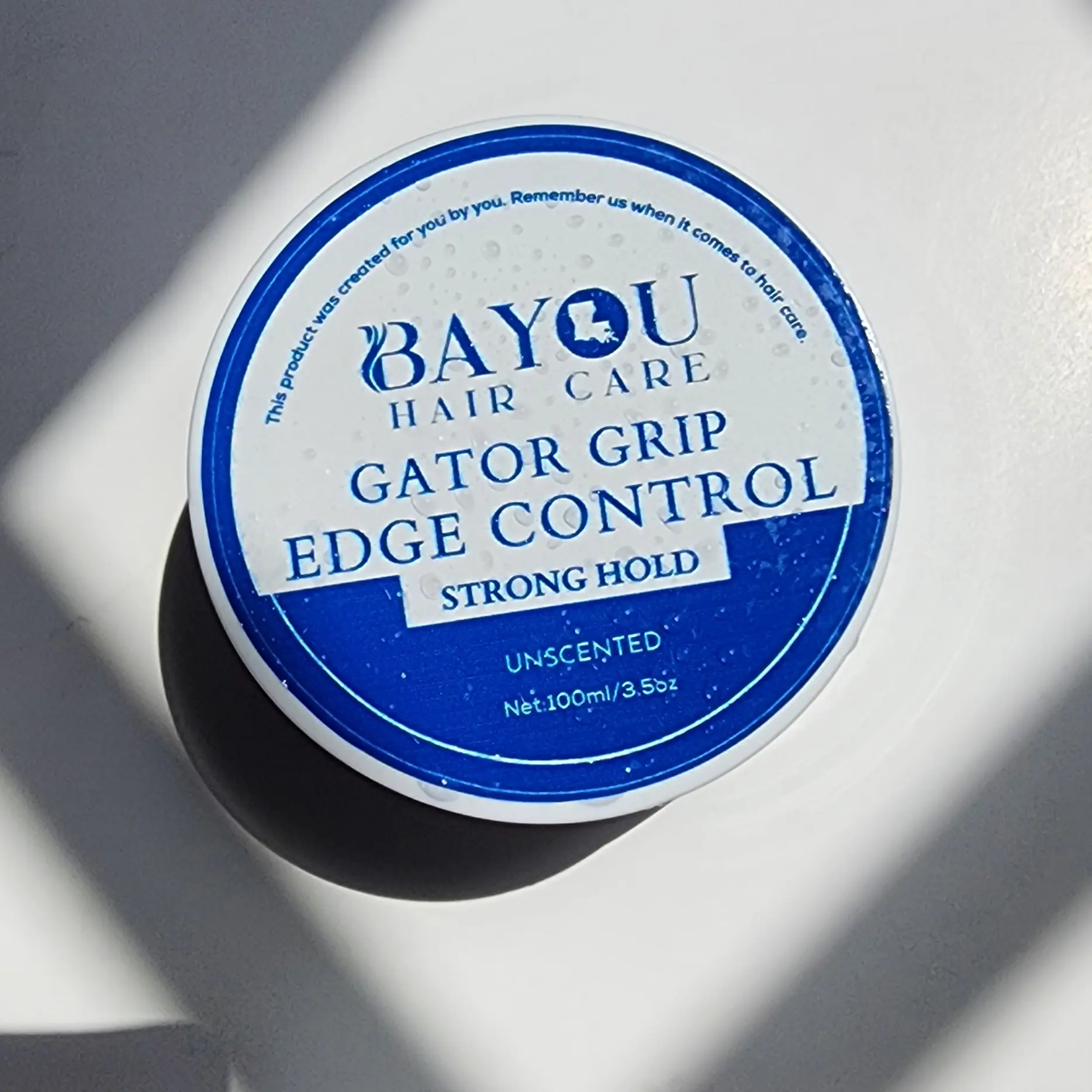 Gator Grip Edge Control Gel - Unscented, Strong Hold, Lightweight, Smooth, Flawless Finish Curly Hair Defining Haircare Product