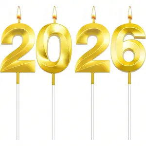 Cake Diamond Gold 0-9 Number Birthday Candles, Gold Number Candles, Cake Number Candles, Party Celebration, Decoration, Birthday Theme