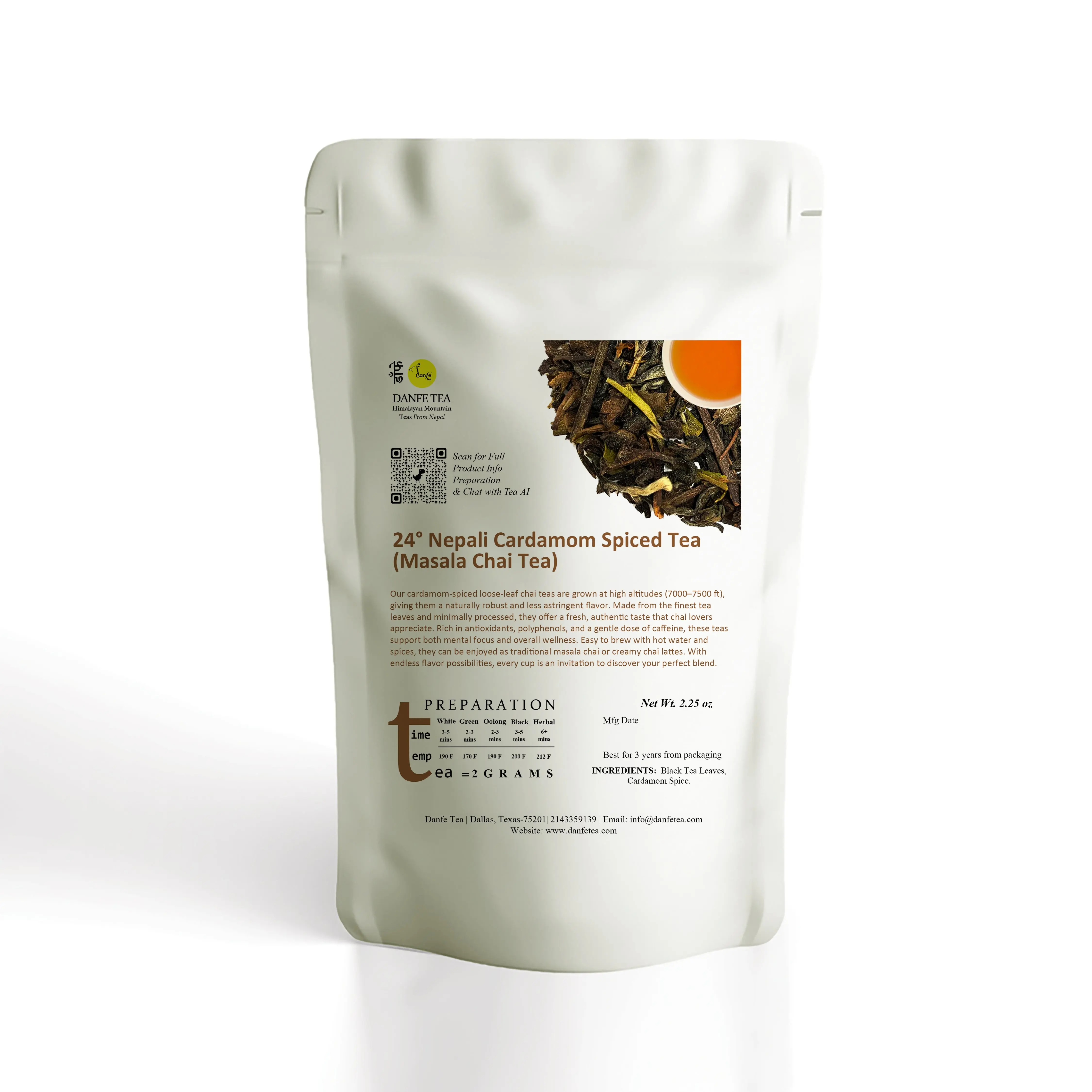 24° Nepali Cardamom Spiced Tea (Masala Chai Tea)