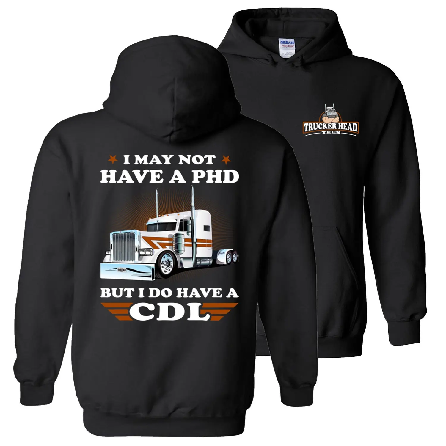 Funny Trucker Hoodie: CDL Truck Driver Gift