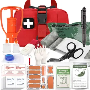 Ifak Trauma Kit - Emergency First Aid Bleeding Control Kit, Snake Bite & Bee Sting Supplies, Venom Extractor Pump
