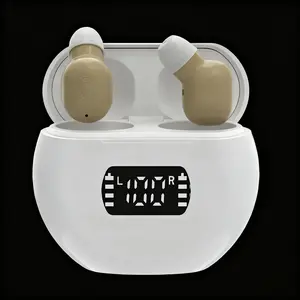 Adult Invisible Hearing Amplifier Aid, Magnetic Charging Box, 24+96 Hours Run Time, Noise Reduction, Natural Sound, Ergonomic Design, USB Charge