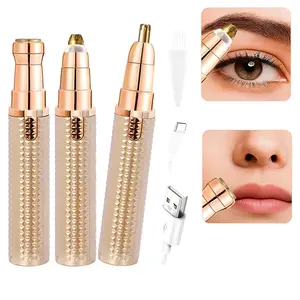 3 in 1 facial & eyebrow hair trimmer,Electric Eyebrow Trimmer, Ear and Nose Hair Trimmer Clipper,Lip Facial Body Hair Removal Tool, Facial Hair Care Tool, Electric Shaver Women, Eyebrow, Epilator Hair Remover summerwins