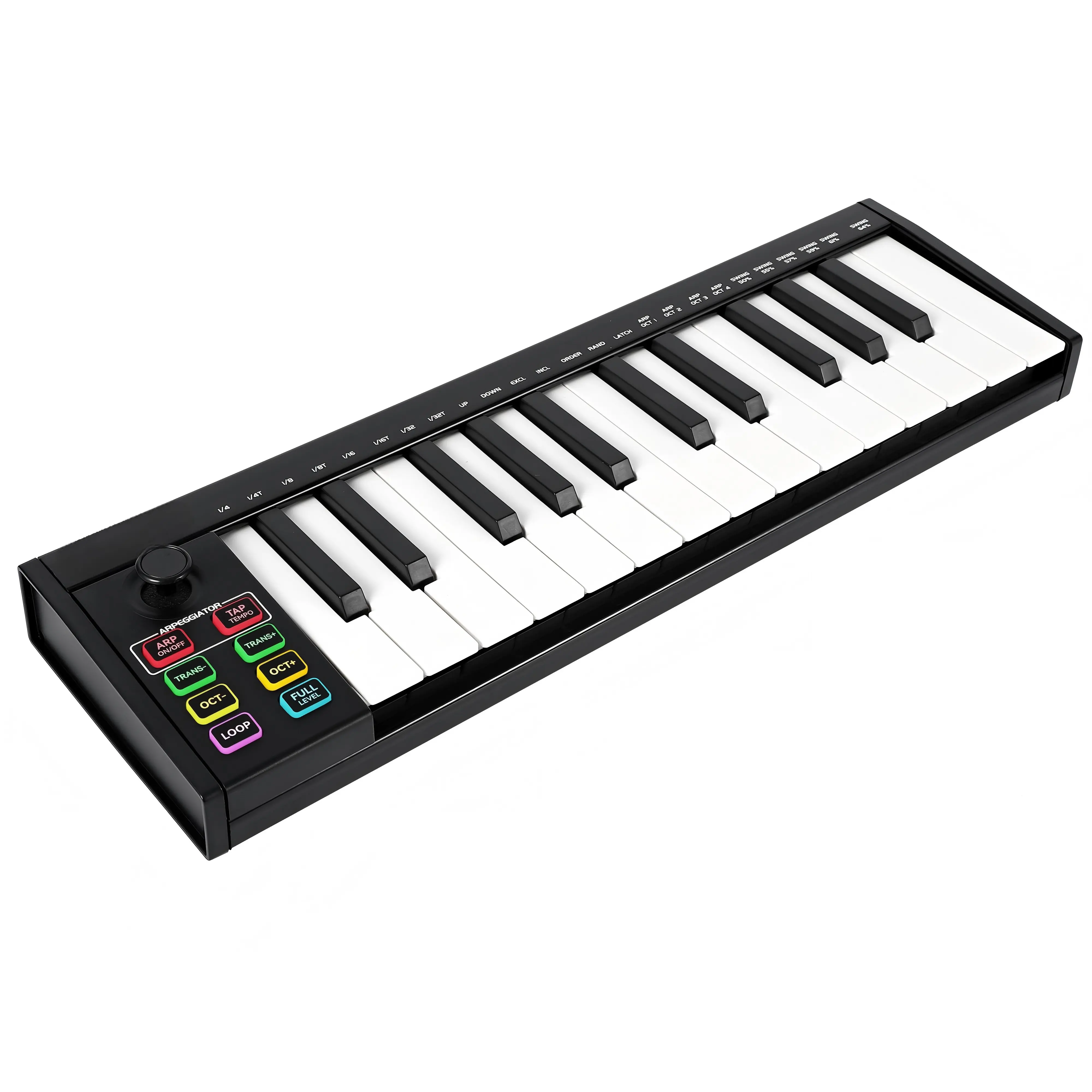 25 Key MIDI Keyboard Controller with DAW Integration, USB MIDI Keyboard Controller with 8 Drum Pads, 8 Knobs & OLED Display, Compact, Perfect for Music Production