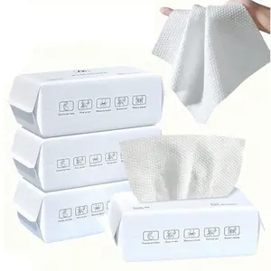 High-Quality Disposable Face Towels, Soft Cotton Wet Wipes, Disposable Face Towelettes, Multi-Purpose for Skincare, Makeup Removal, Facial Cleansing