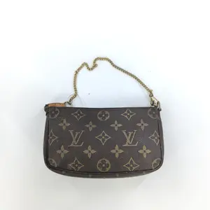 Pre-owned Louis Vuitton Canvas Small Leather Goods Monogram Mini Pochette Accessoires handbag BF00118