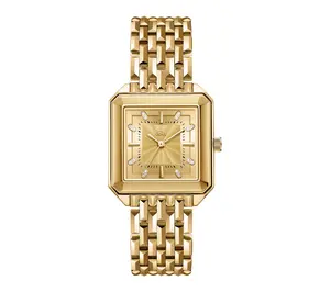 JBW Women's Astra 18K Gold Plated Square Crystal Watch
