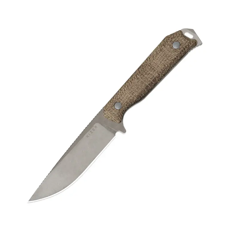 Kizer Begleiter Fix 3V Camping & Hiking EDC Knife 1045 steak knife camping knives dailycarry tool Compact Folding Grip Knife fixed blade knife