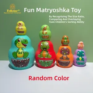8-Layer Nesting Doll (Dinosaur) Fun Matryoshka Toy, Russian Nesting Dolls, Educational Toys for Kids, Crafts & Collectible Souvenirs, Ideal Gifts for Christmas Halloween Easter Thanksgiving Valentine's Day Ramadan New Year Birthday Party Wedding.