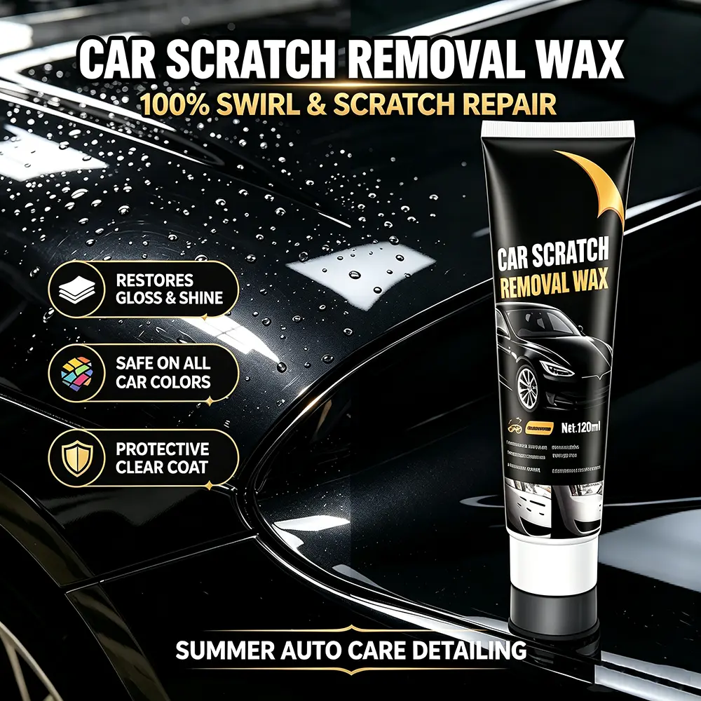 Instant Car Scratch Remover Wax, Swirl & Paint Repair Polish, Clear Coat Safe All Colors, Restores Gloss & Shine, Protective Coating, Summer Road Trip Paint Fix 2026, Easy Scratch Removal, Professional Auto Care