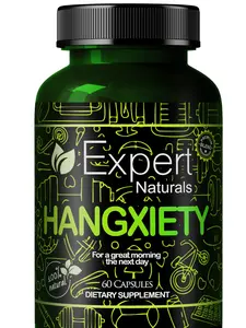 Expert Naturals Hangxiety Hangover Dietary Supplement - All-Natural Relief, 60 Capsules for Easy Morning Support, Health & Wellness