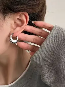 Women's Elegant Copper Earrings, Rhinestone Water Drop Design, French Vintage Style, All Season Jewelry Accessory