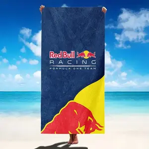 Bull Racing F1 Beach Towel, Soft Super Absorbent Microfiber, Lightweight, Perfect for Beach, Events, Travel, Camping