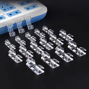 Self Adhesive Wire Holder, 20pcs/40pcs Clear Cable Clip, Wire Management Clip for Home Office Desk Organisers