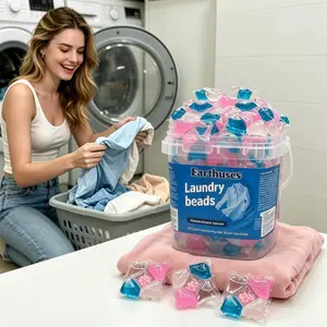 300g pack of five in one laundry beads, with deep cleaning and stain removal functions, soft anti-static, concentrated active ingredients, long-lasting fresh aroma, low foam and easy to float, laundry beads are soft and anti-static, outdoorfun