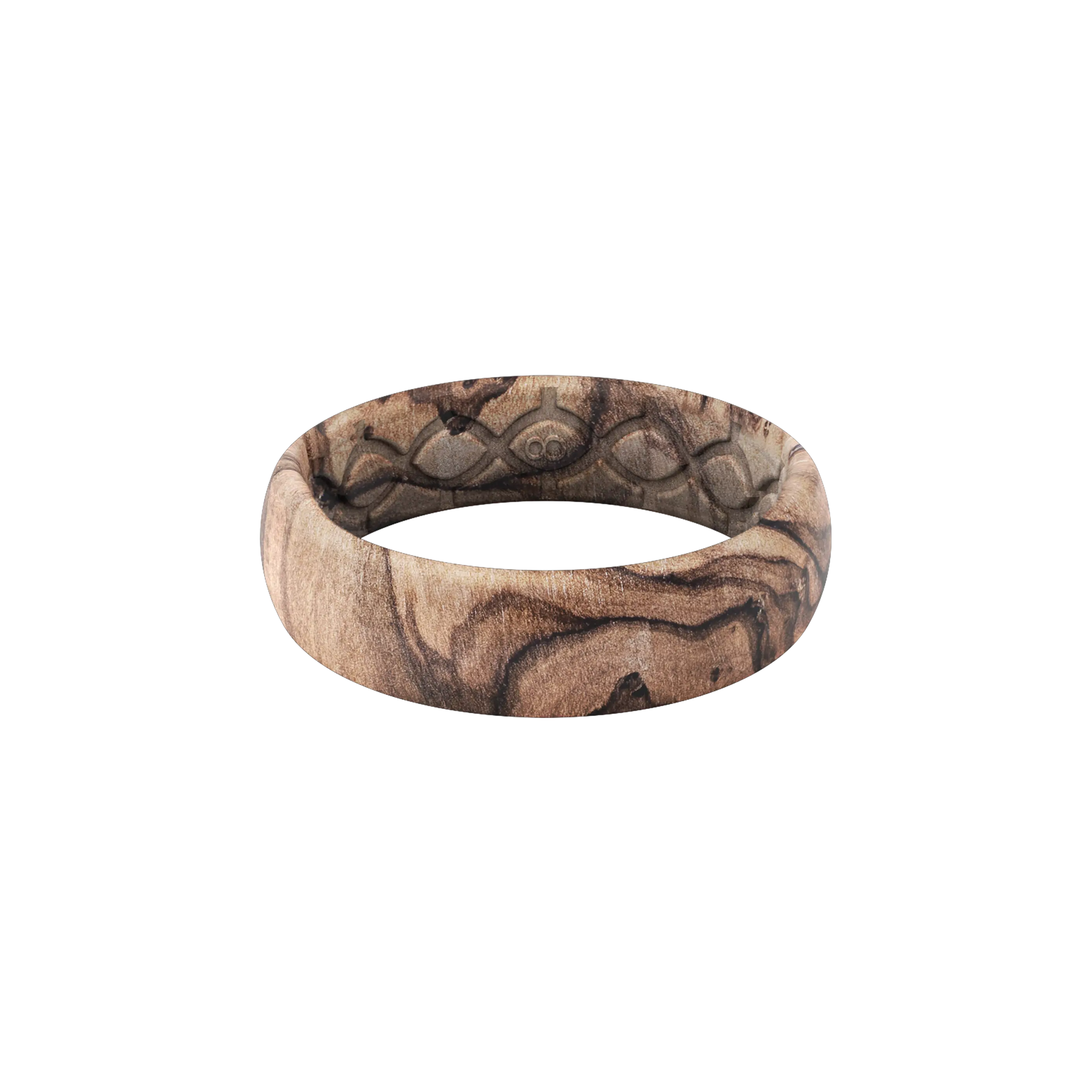 Groove Ring – Flexible Thin Ring for Women, Everyday Comfort – Burled Walnut
