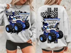 Youth and Adult Monster Mutt Husky Monster Truck 2-Sided Sweatshirt or T-shirt, Racing Events, Monster Jam shirt, Monster Truck shirt, Off-Road Motorsports Tee, Monster Truck Fan Gift, Youth clothing, summer outfit, Racing Fan Gift