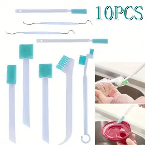 10 Pieces Small Cleaning Brushes, Crevice Cleaning Brushes Tool for Tight Spaces, Tiny Cleaning Tool for Household Use, Thin Cleaner Brush for Mini Parts, Humidifier, Toaster, Keyboard, Bottle, Tile