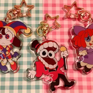 TADC 2.5" Acrylic Charms | Pomni Ragatha Caine Clear Epoxy Keychains | Digital Circus