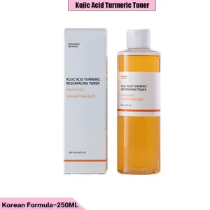 Kojic Acid Turmeric Resurfacing Toner – Exfoliating Face Toner with Glycolic Acid & Niacinamide, Brightening Dark Spot Toner for Uneven Skin Tone, Hydrating Daily Toner for All Skin Types 250ml