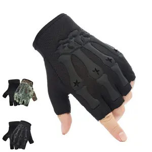 Fingerless Gloves Cycling Non-slip Half Finger Gloves for MTB Bike Outdoor Sports Exercise Skate Skateboard Roller Skating