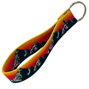 Northwest Straps Mountaineer Orange Glow Fabric Key Fob - Durable, Rugged Adventure Accessory with Light-Up Flashlight for Visibility, Bold Vibe Outdoor Fashion Keychain Backpack Charm