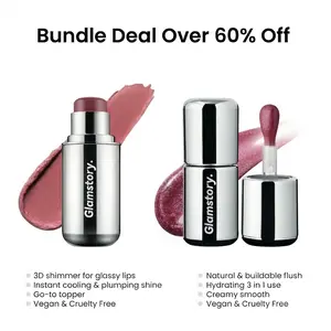 Glamstory Poptide Cream Blush Stick Hydrating Long Lasting Natural Flush Vegan Cruelty Free Makeup Double Delight Lip Cheek Duos Nourishing Radiance Cosmetic Soft Focus Glow