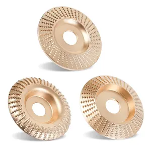Wood Carving Disc Set for Angle Grinder3Pcs, Grinding & Shaping Wheel for WoodCutting, Durable Grinder Attachment Set