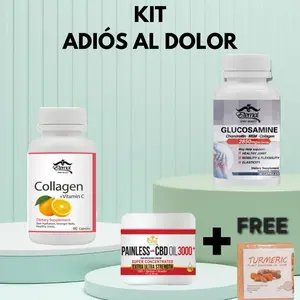 Pain Relief Kit - Eternal Anti-Diabetes Set with GlucolessTea DNAPlus & Turmeric Free