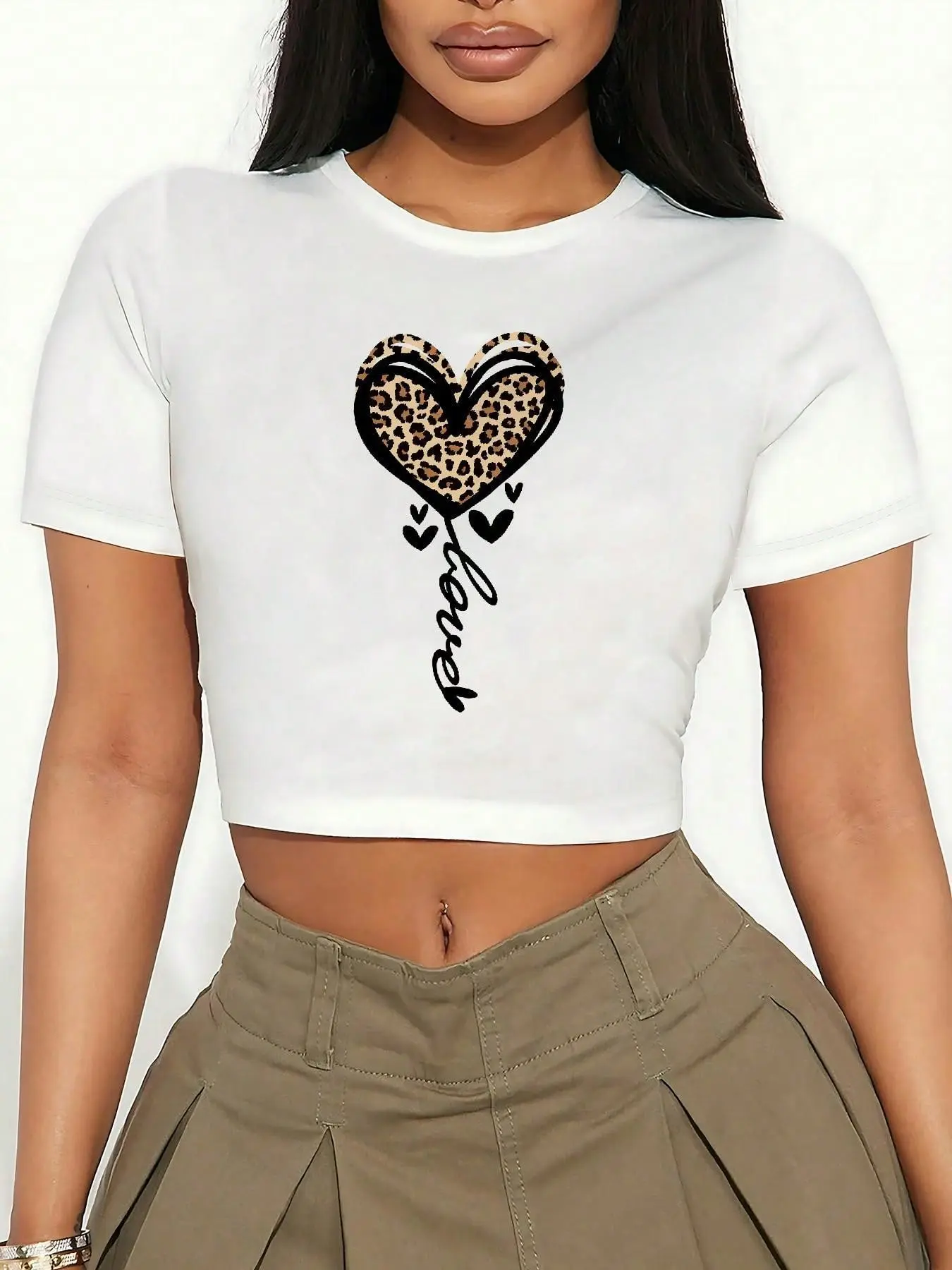 Women's Heavyweight Crop T-Shirt, Vintage Washed Breathable Cotton Top with Seamless Drop Shoulders and Short Sleeves, Fabrics, Shortsleeve, Sportswear, Fitted, Classic Crew, Everyday, Crop Top Women's T-Shirts, Slightly Cropped Women's T-Shirts