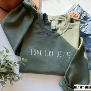 Love Like Jesus Sweatshirt, Minimalist Christian Crewneck, Simple Christian Shirt, Cute Christian Sweatshirt, Women's Christian Sweatshirt