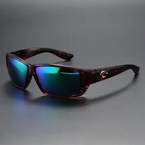 COSTA Polarized Sunglasses | Red Marble Frame Sport Shades for Fishing Cycling Driving