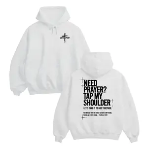 Need Prayer Tap My Shoulder Hoodie For Men For Women, Bold Prayer Graphic, Soft Fleece Apparel, Faith Conversation Starter, Church Service Clothing