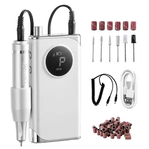 VEVOR Electric Rechargeable Nail Drill, 35, 000RPM Portable Cordless Nail E File Machine, LCD - Display Acrylic Gel Grinder Tool with 6 Bits and 50PCS Sanding Bands for Manicure Pedicure Carve PolishVEVOR Super Brand Day