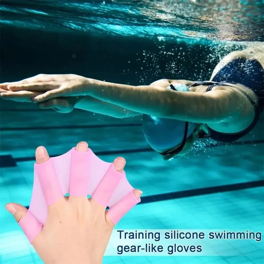 Silicone Frog-Shaped Swimming Finger Paddles for Training, Effective Swimming Hand Fins for Improved Performance, Essential Swimming Gear, Swimming Accessories